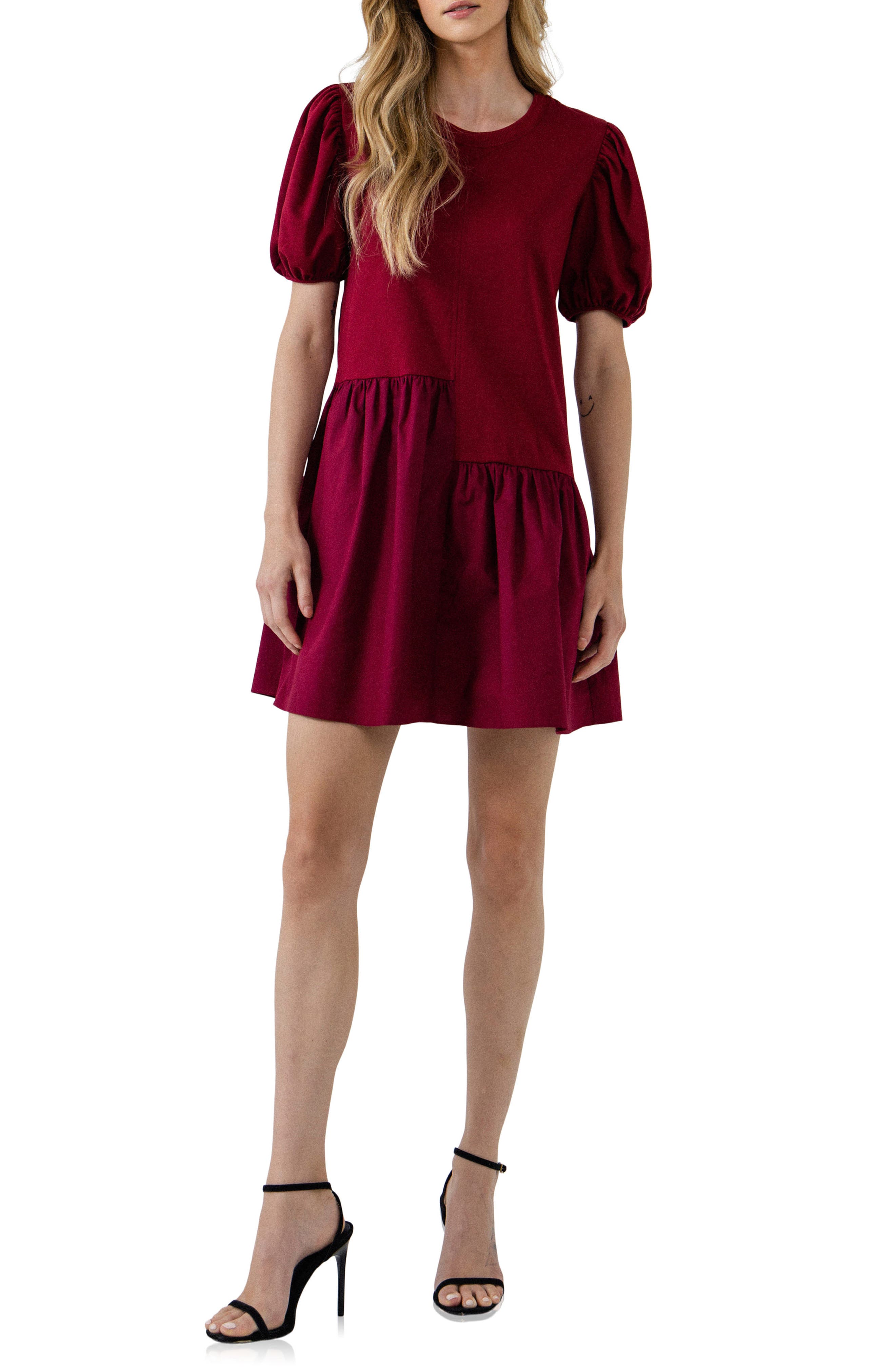 burgundy dress nordstrom