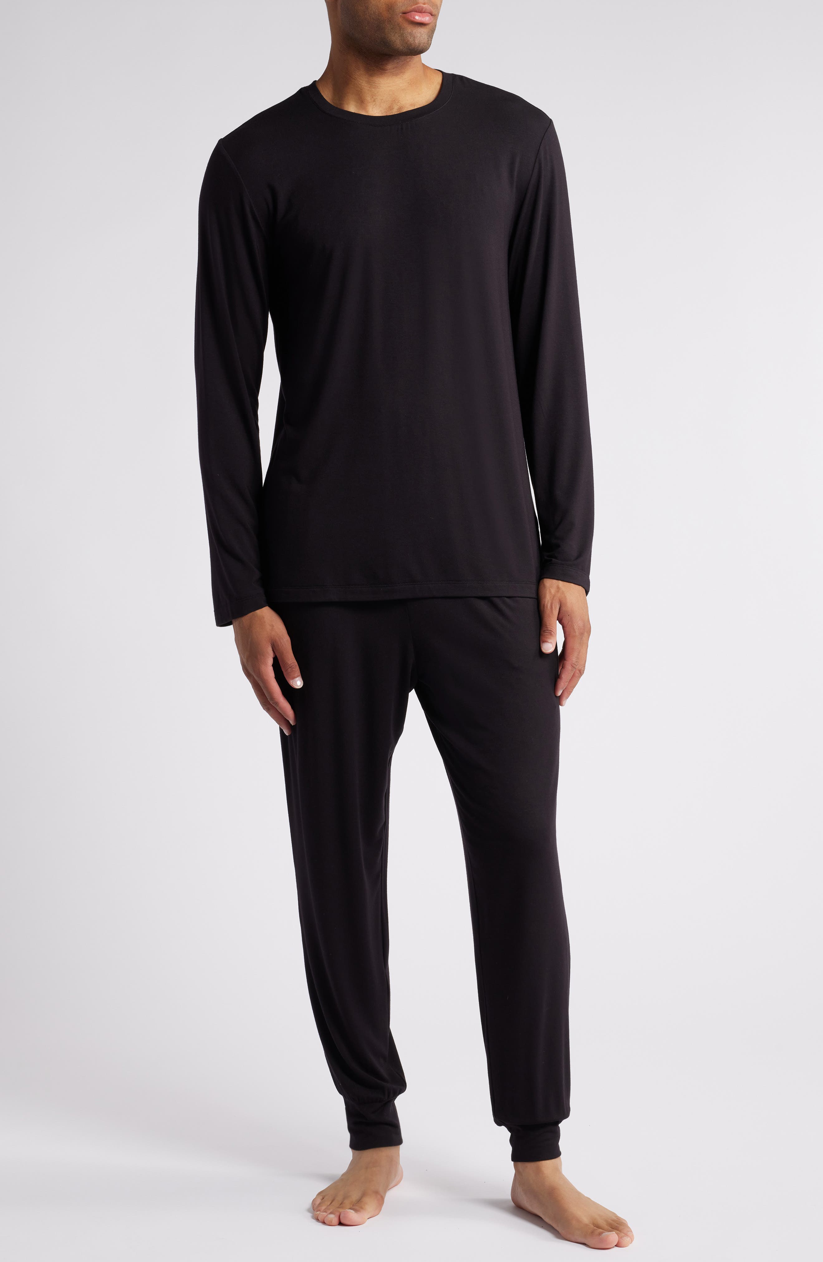 Nordstrom Moonlight Modal Blend Pajamas in Black Cover