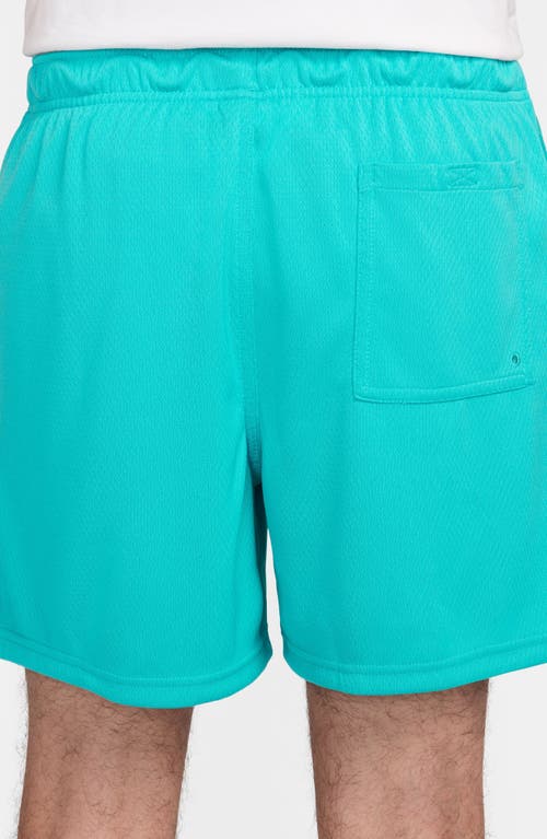 Shop Nike Club Flow Mesh Athletic Shorts In Dusty Cactus/white