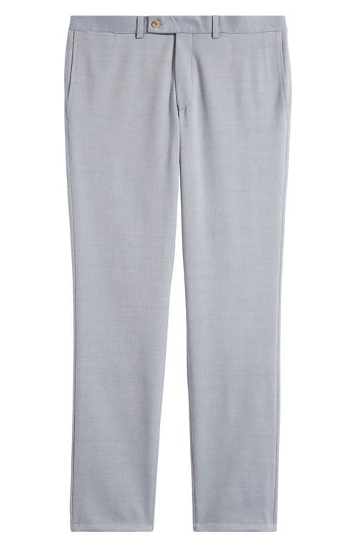 Jack Victor Palmer Crossover Textured Stretch Cotton & Wool Pants In Blue