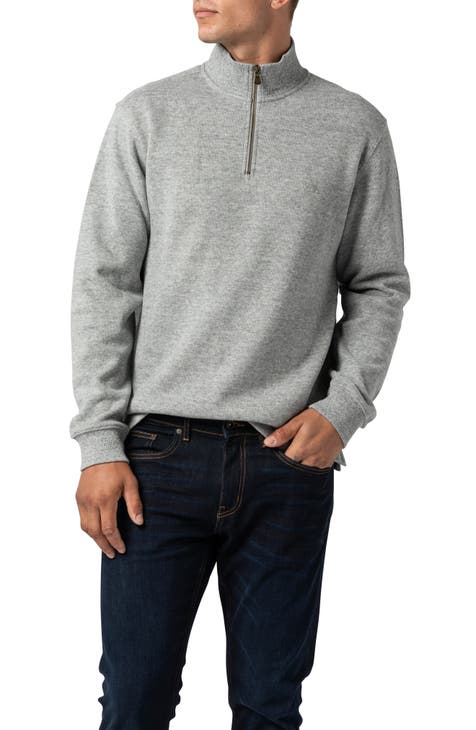 Grey quarter zip pullover hotsell