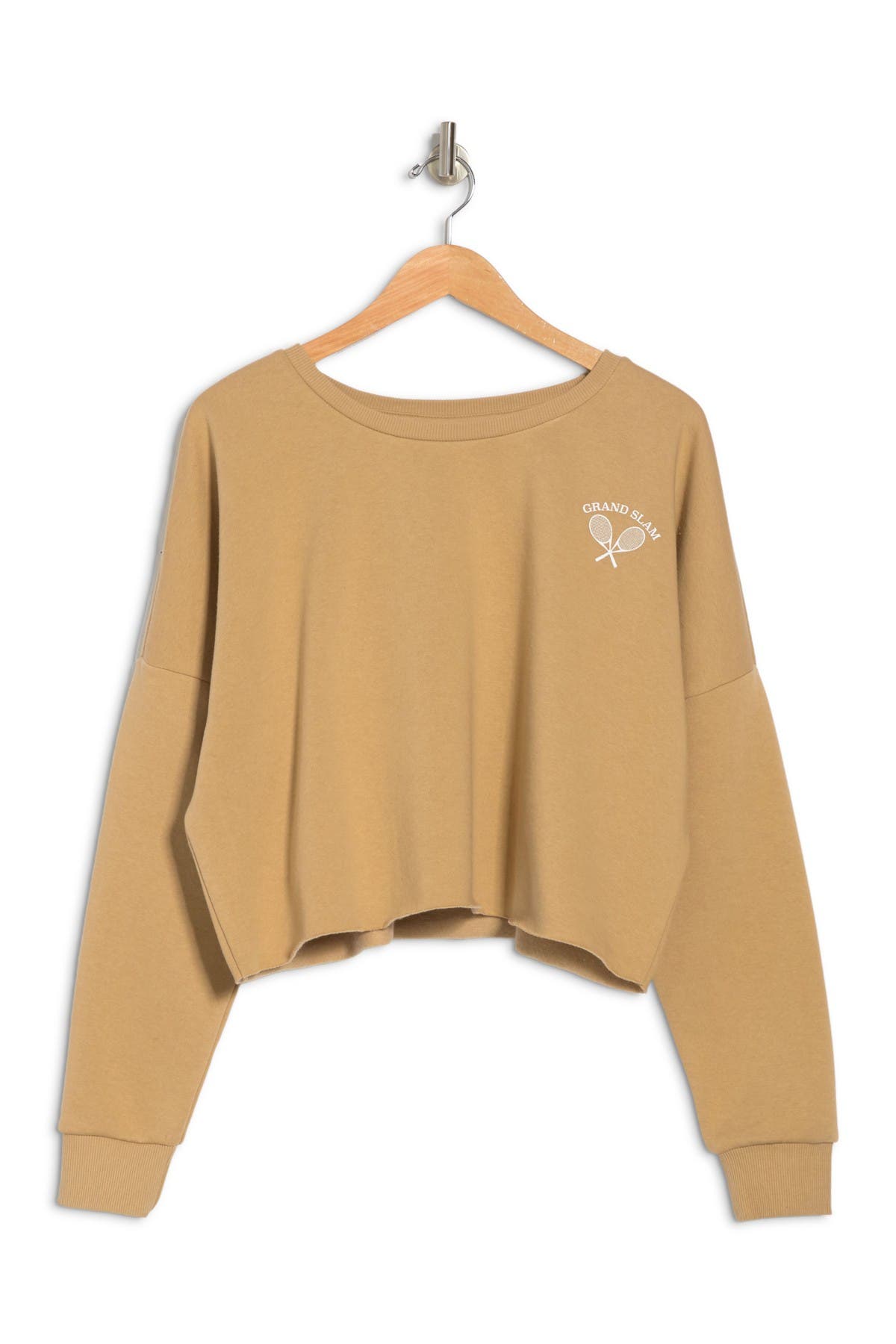Abound State Print Cropped Fleece Pullover In Beige Nougat Grand Slam