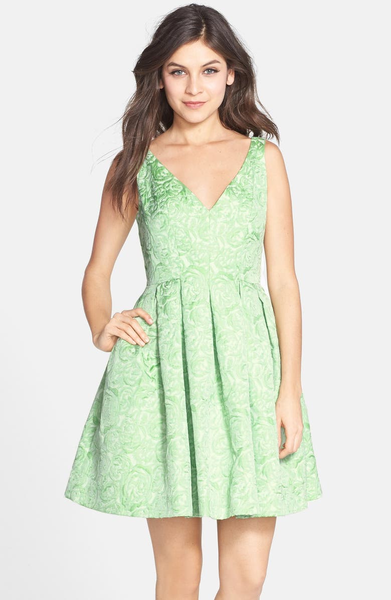 Betsey Johnson Floral Brocade Fit & Flare Dress | Nordstrom