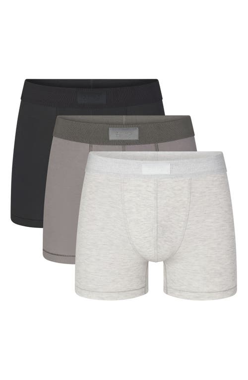 SKIMS SKIMS 3-PACK 3-INCH COTTON & MODAL BLEND BOXER BRIEFS