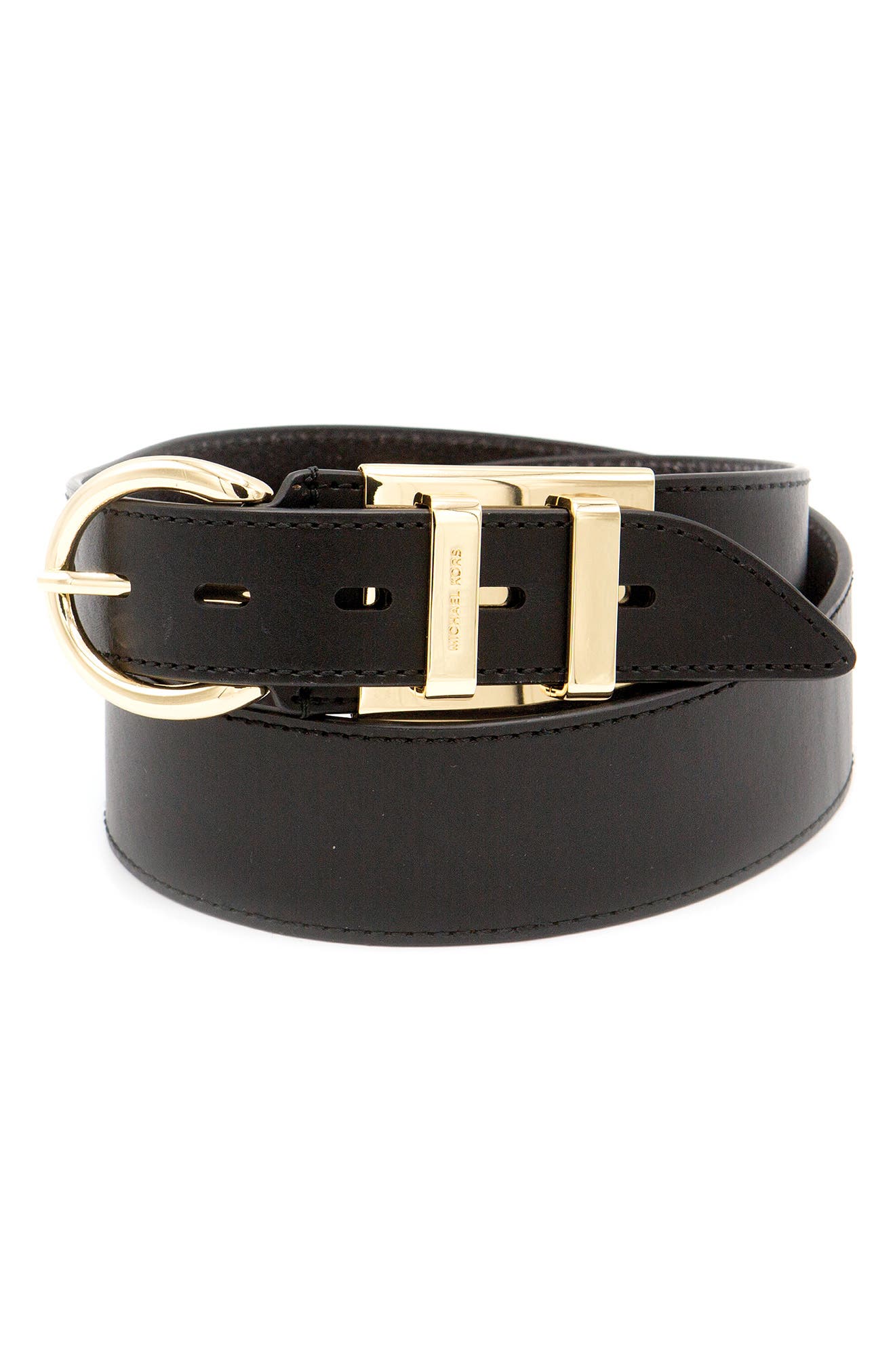 michael kors leather belt