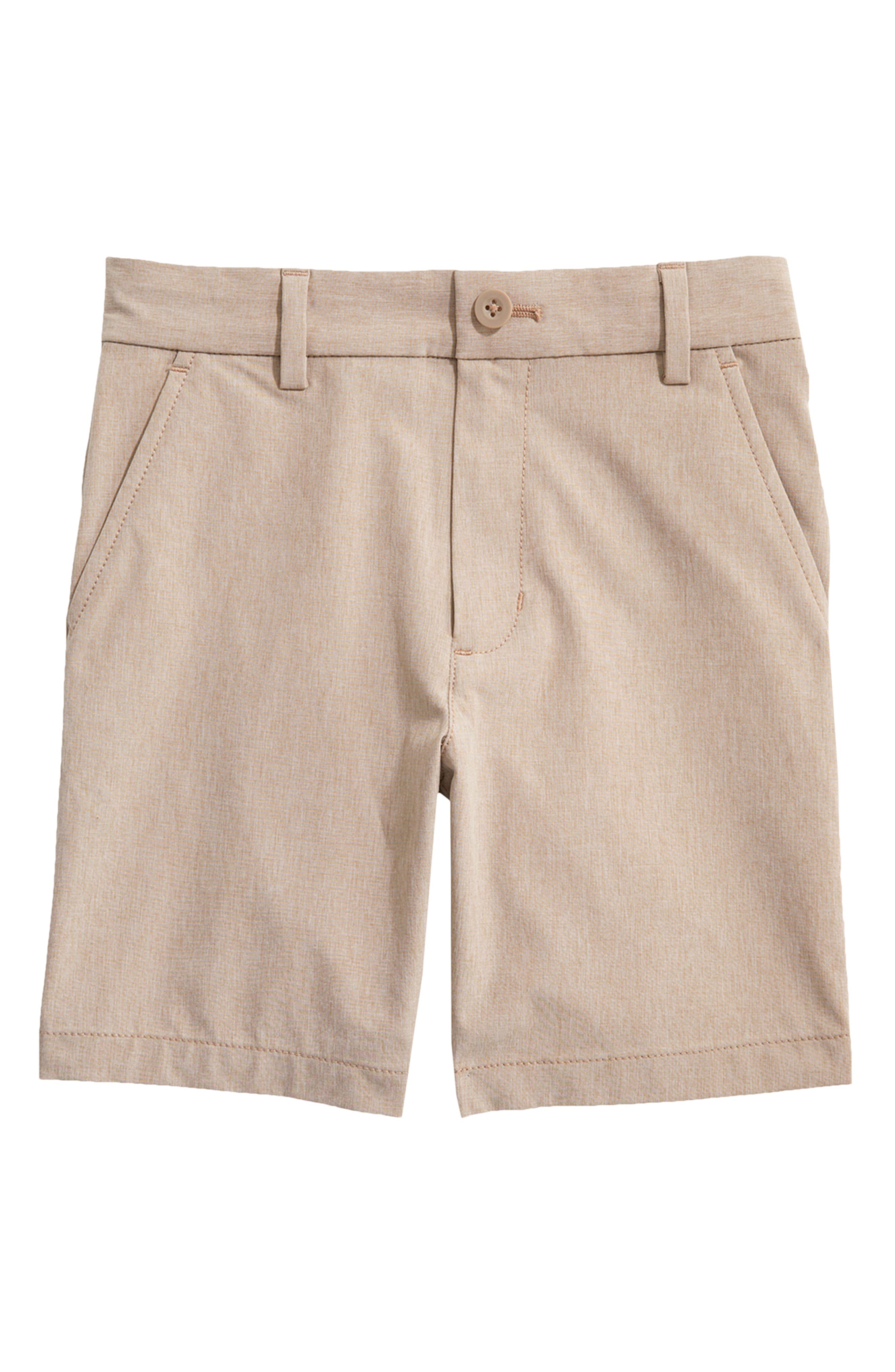 Bienzoe Boys Shorts Boy's Cotton Twill Elastic Waist Shorts 