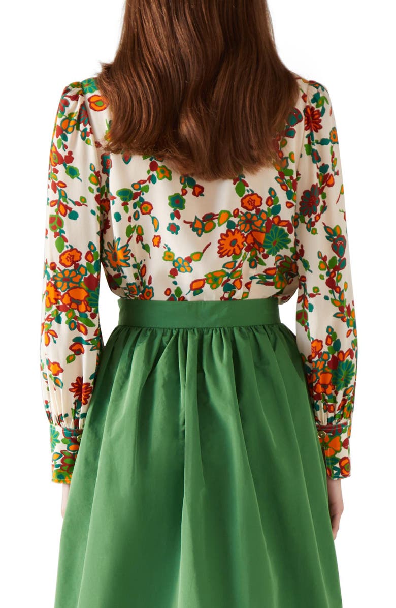 LK Bennett Sonya Floral Silk Button-Up Blouse | Nordstrom