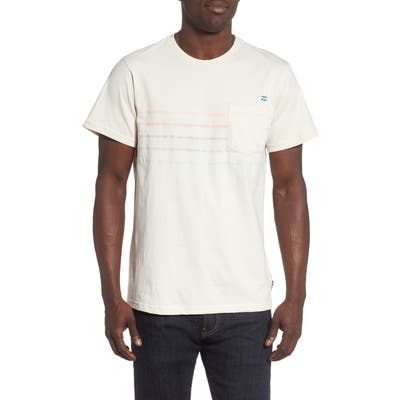 Billabong Spinner Reverse Stripe Pocket T-Shirt, Beige