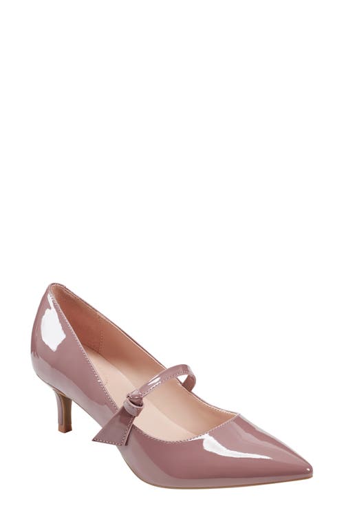 Bandolino Medley Mary Jane Pointed Toe Kitten Heel Pump in Medium Pink 