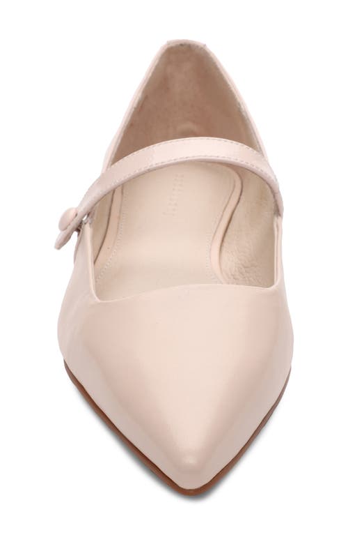 Shop Sanctuary Clamour Pointed Toe Flat In Coconut Creme