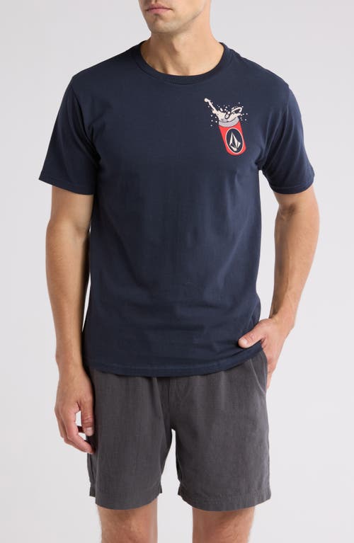 Ice Cold Stoke Graphic T-Shirt in Navy