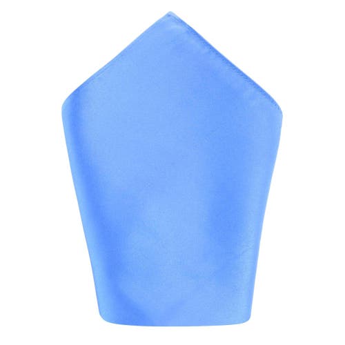 Trafalgar Sutton Solid Color Silk Bowtie And Pocket Square Combo In Light Blue