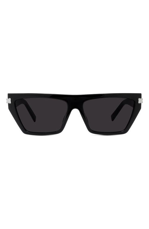Givenchy 4g Bar 59mm Cat Eye Sunglasses In Black
