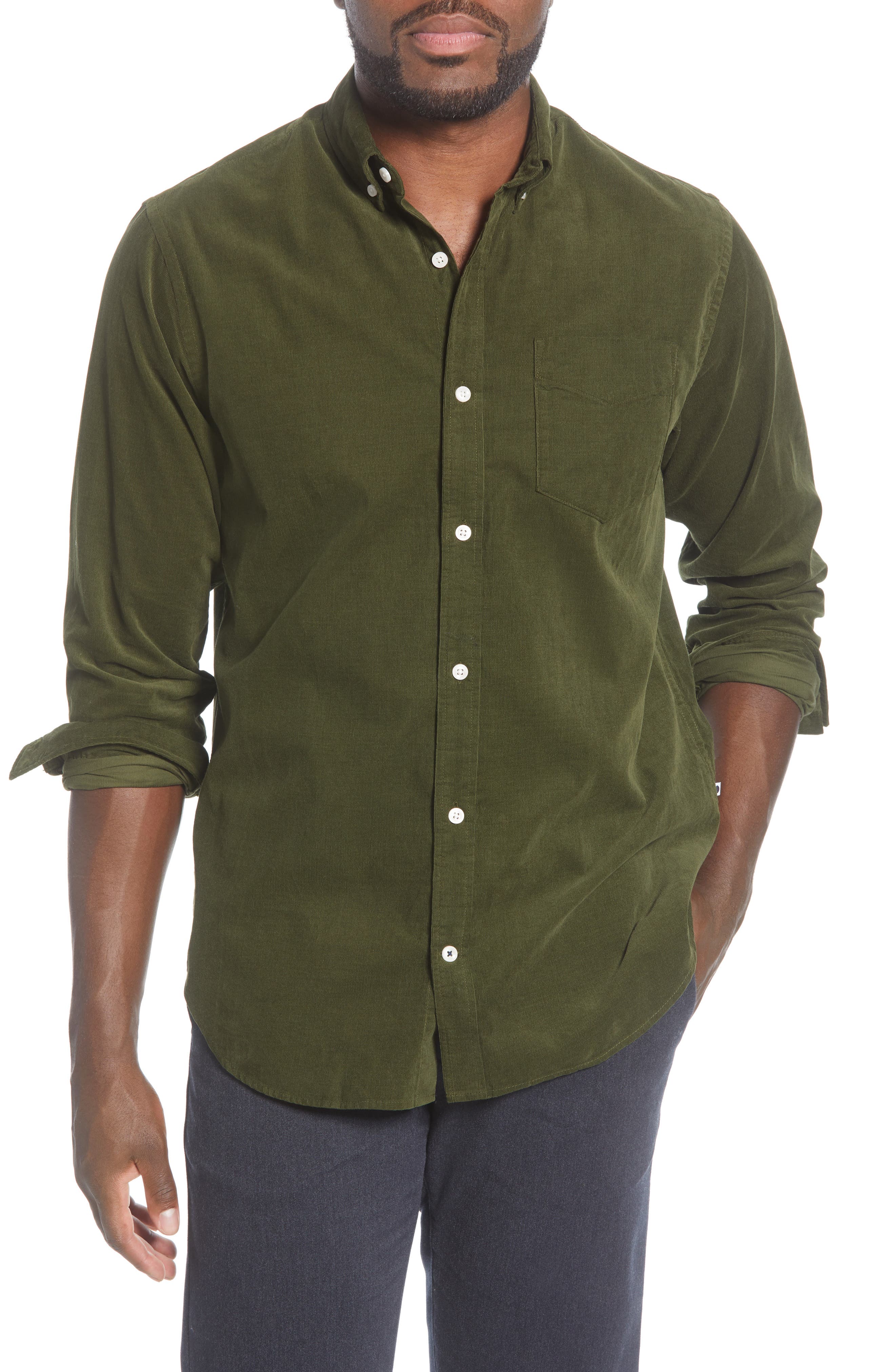Nn07 Levon 5723 Slim Fit Button Down Corduroy Shirt Nordstrom