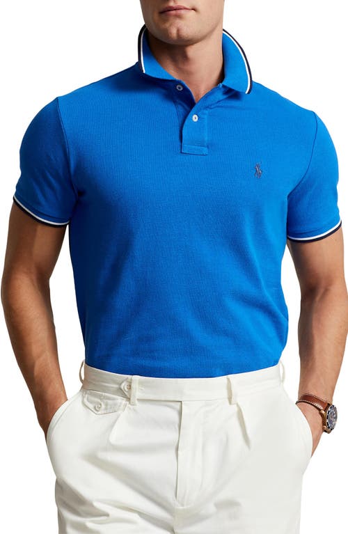 Polo Ralph Lauren Tipped Cotton Piqué Heritage Blue at Nordstrom,