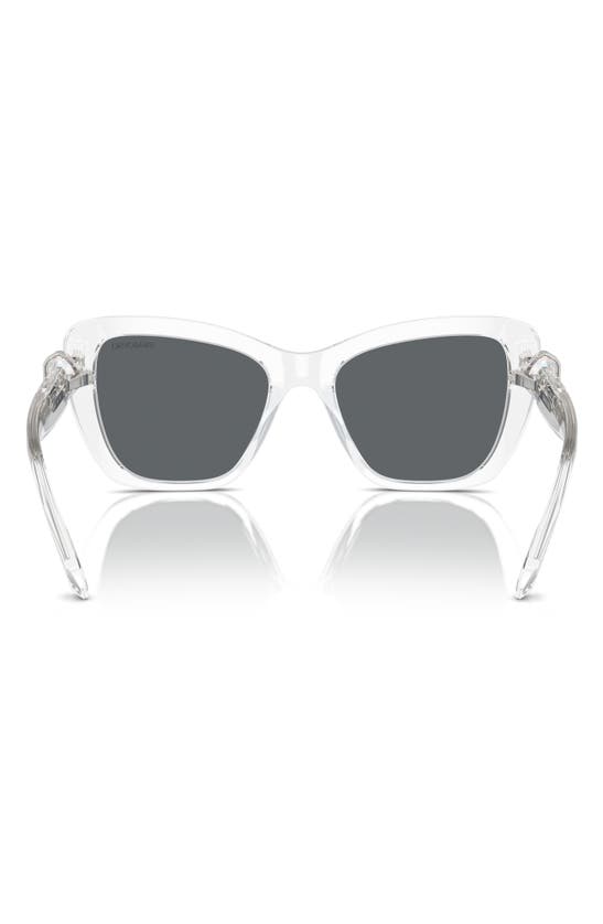 Shop Swarovski 52mm Cat Eye Sunglasses In Crystal