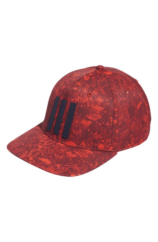 Adidas Golf Tour 3-stripes Golf Hat In Red