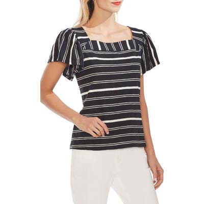 Vince Camuto Waterline Square Neck Top, Black