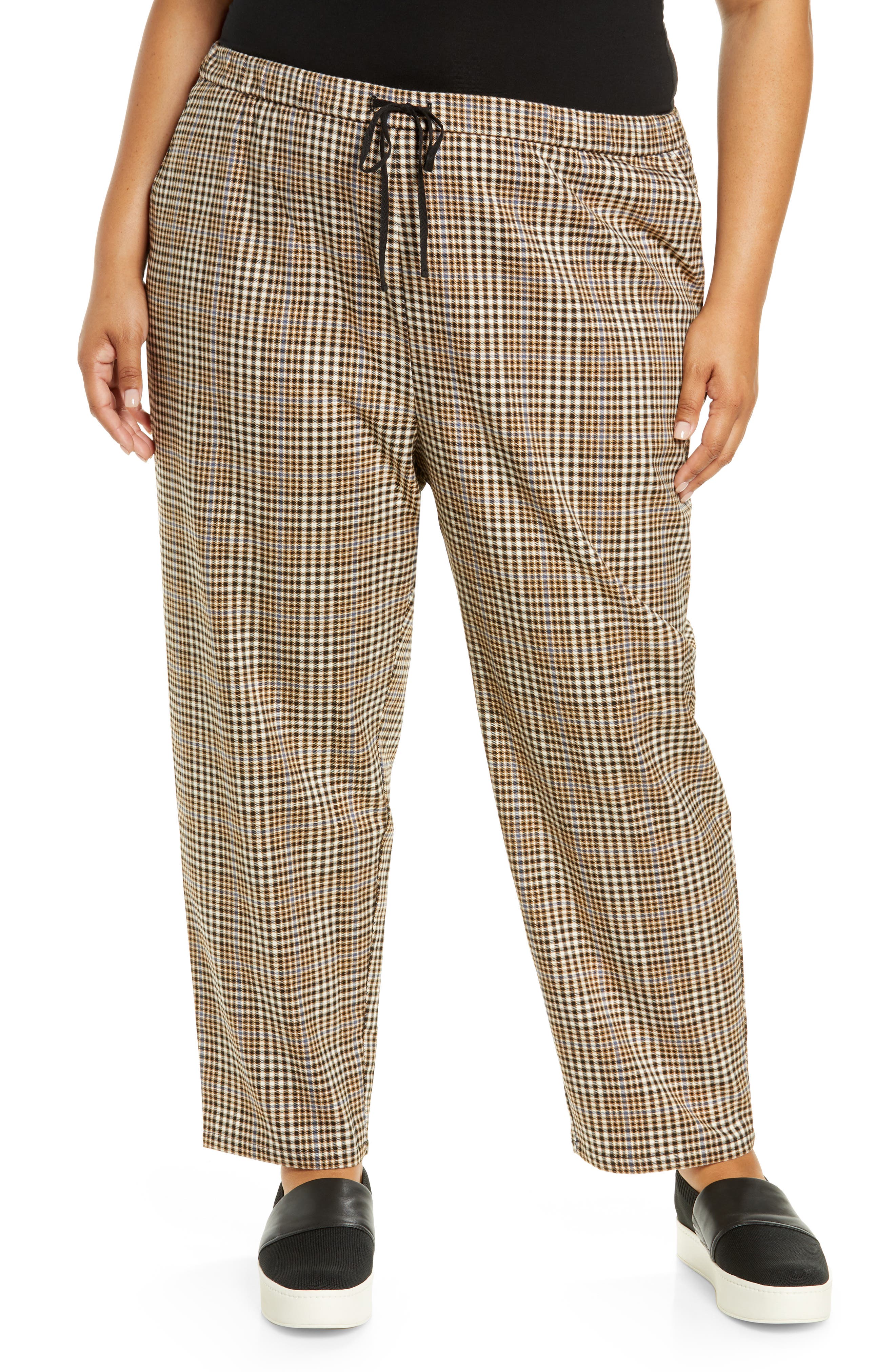 Treasure \u0026 Bond Plaid Drawstring Pants 
