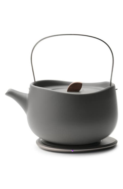 Ohom Leiph Self-heating Teapot Set In Soft Gray