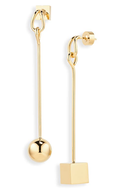 Shop Jacquemus Les Boucles Nodo Mismatched Drop Earrings In Gold 280