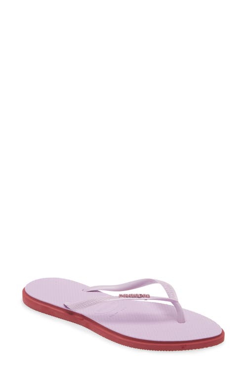 Shop Havaianas Slim Pointed Toe Flip Flop In Amaranth