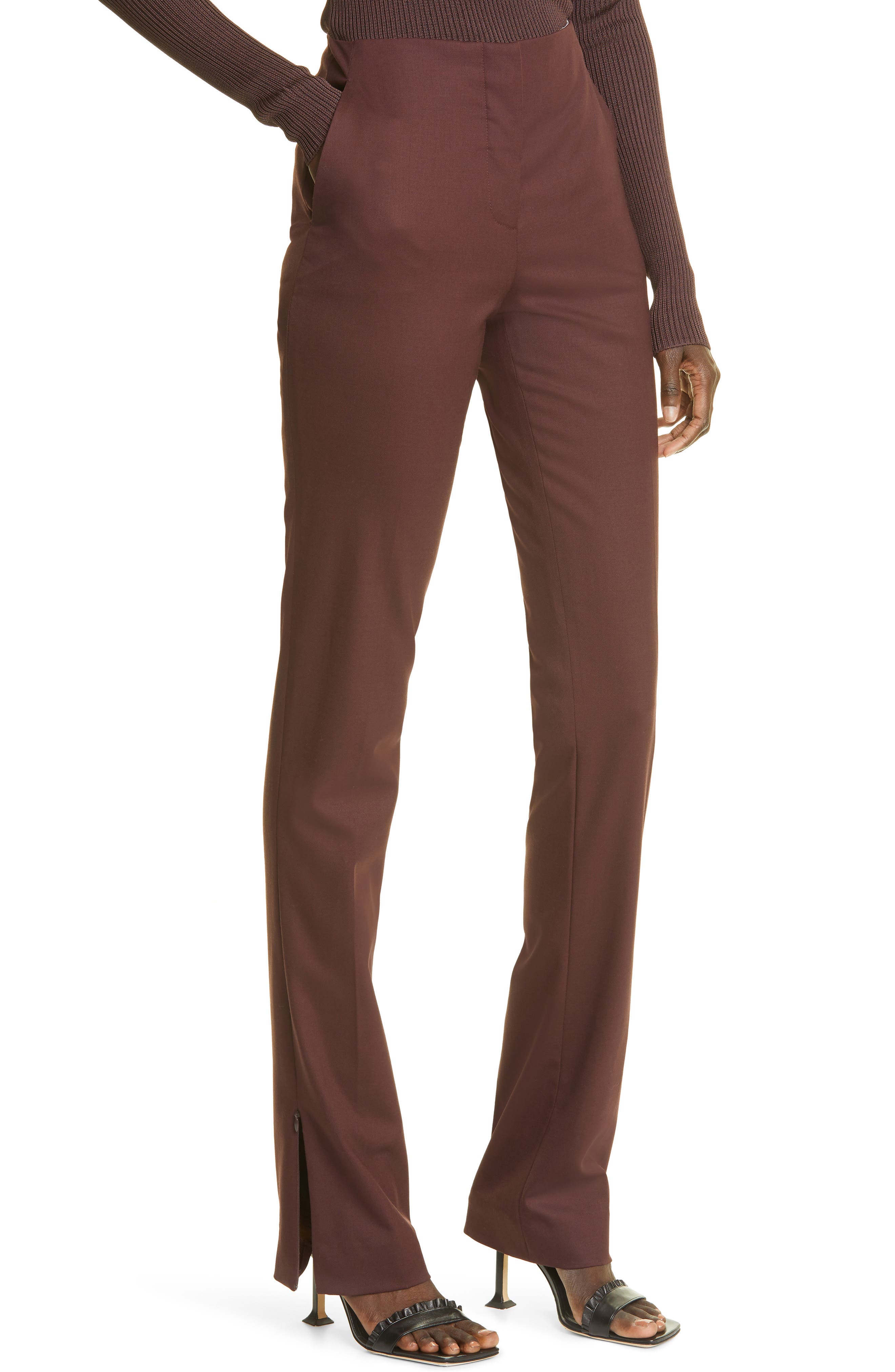 Zip Cuff Stretch Wool Pants | Nordstrom