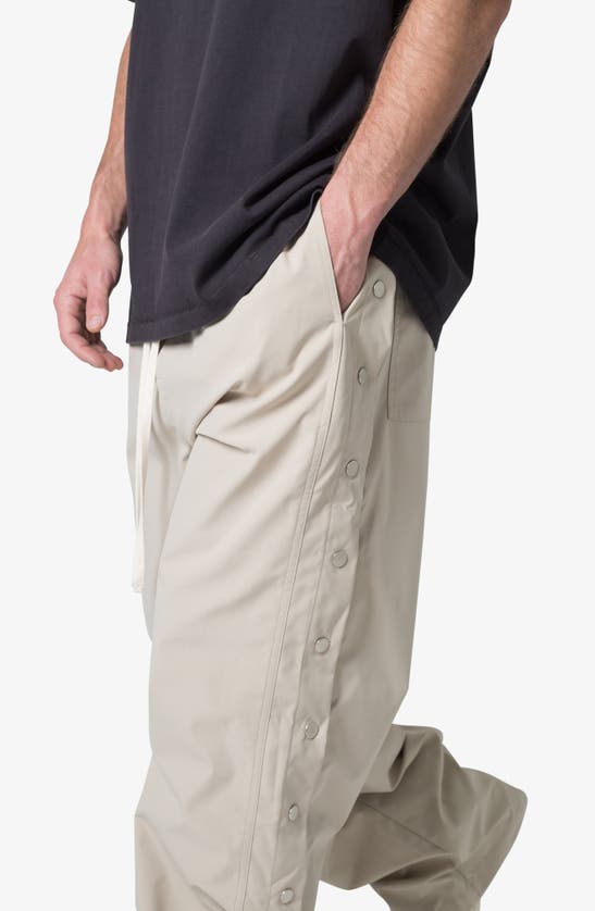 Mnml Oversize Side Snap Nylon Pants In Tan