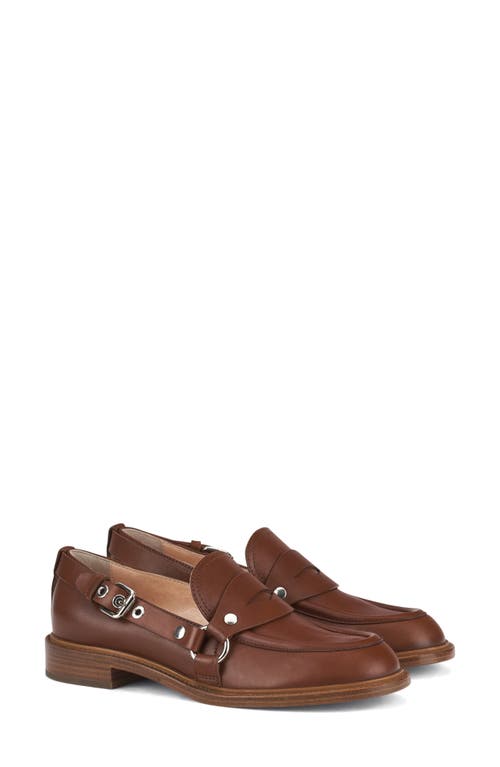 Shop Agl Attilio Giusti Leombruni Agl Stephan Buckle Detail Loafer In Saddle