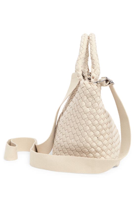Bcbg Small Neoprene Woven Tote Bag In Soft Alabaster