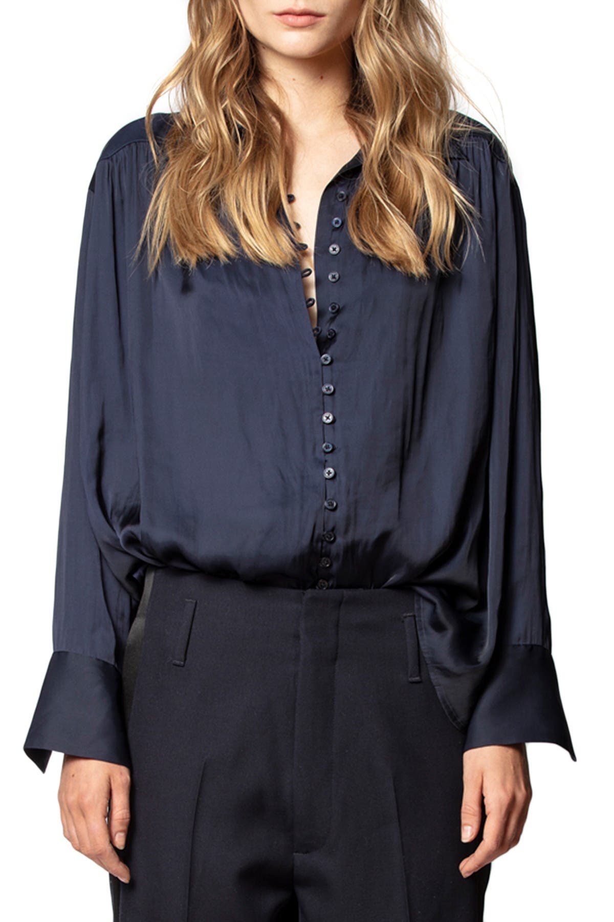Zadig & Voltaire Trent Satin Blouse Nordstrom Rack