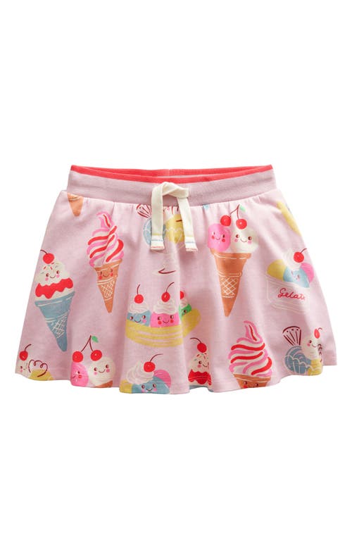 Mini Boden Kids' Ice Cream Print Cotton Jersey Skort in Pink Ice Creams