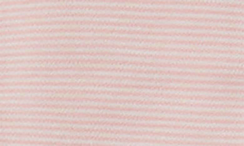 Shop Mori Clever Zip Footie In Blush Stripe