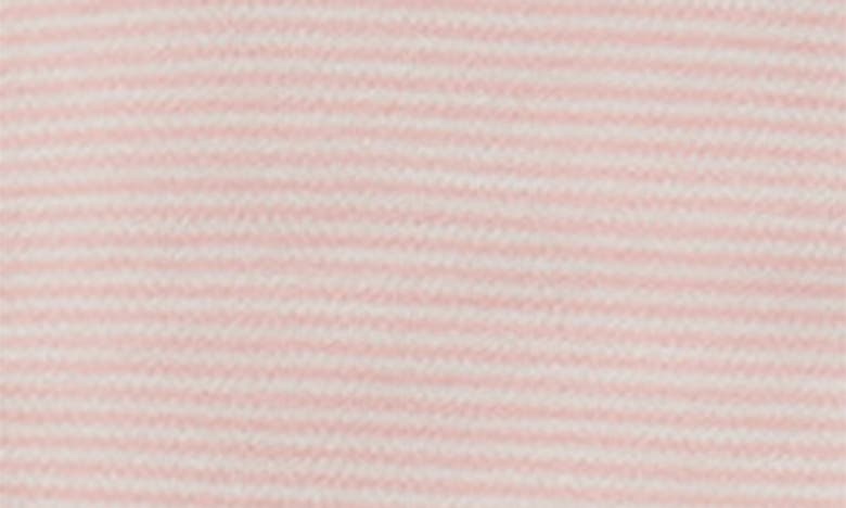 Mori Stripe Fitted One-piece Pajamas In Blush Stripe