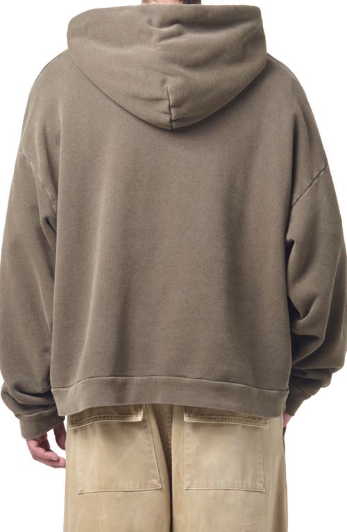 Shop Agolde Salford Cotton Blend Hoodie In Shade