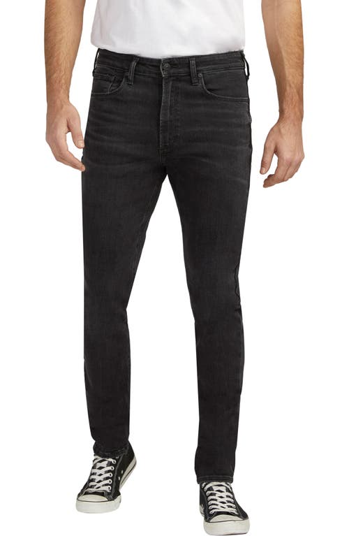 Silver Jeans Co. Risto Athletic Fit Skinny Leg Black at Nordstrom, X