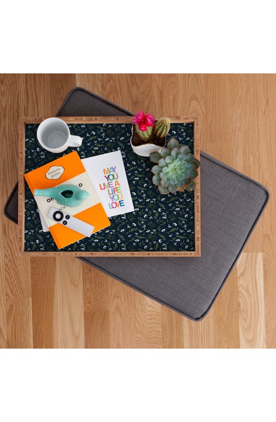 Deny Designs Nordic Wood Tray In Blue