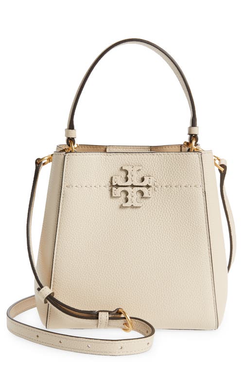 Tory Burch McGraw Small Leather Bucket Bag in Brie at Nordstrom