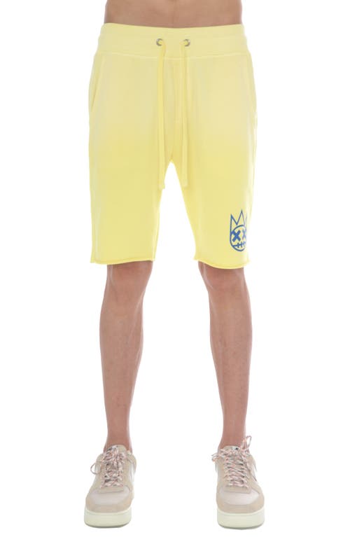 Cutoff Ombré Sweat Shorts in Vintage Yellow