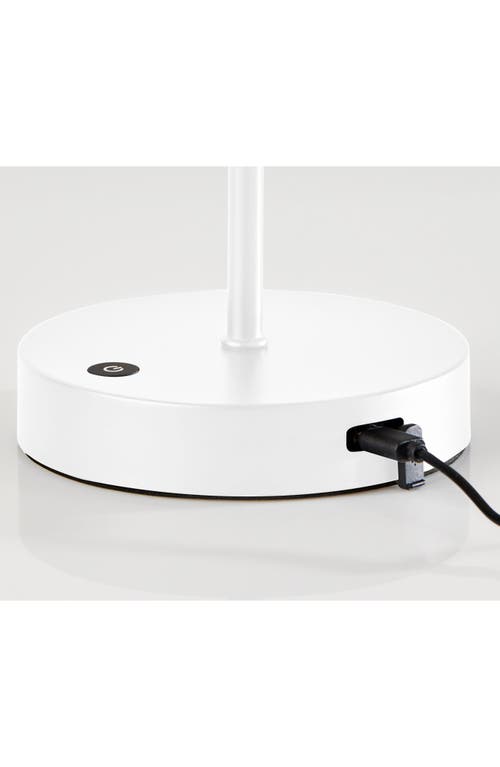 Adesso Lighting Stevie Led Cordless Lamp In White