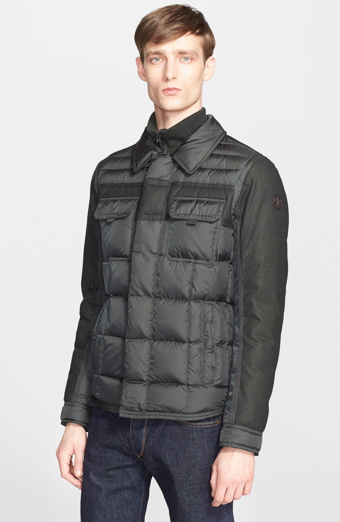 moncler mixed media down jacket