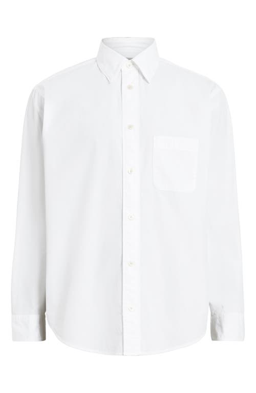 Shop Allsaints Sutta Solid Cotton Button-up Shirt In White