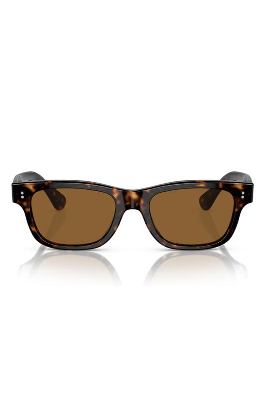 Shop Oliver Peoples Rosson Sun 53mm Square Sunglasses In Brown