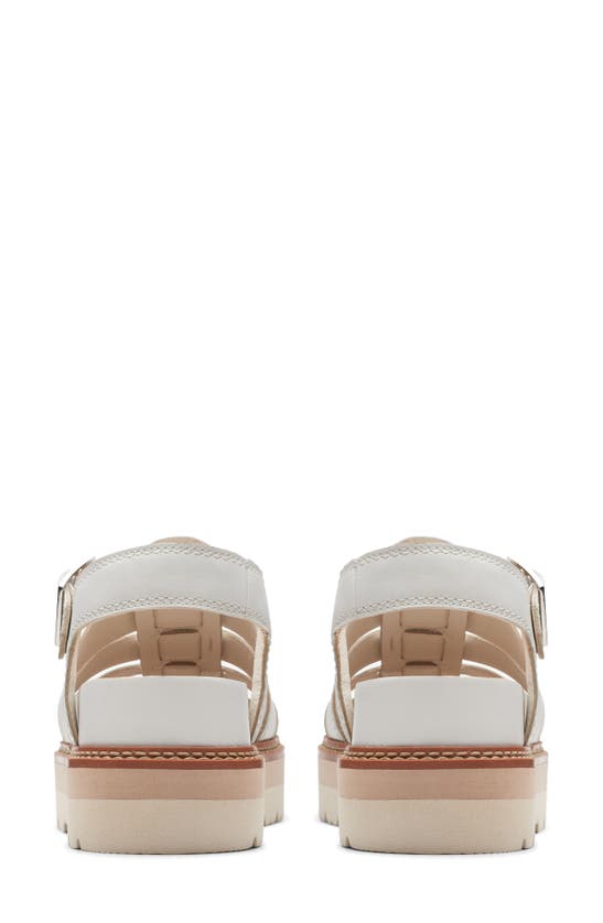 Shop Clarks Orianna Twist Sandal In Off White Leather