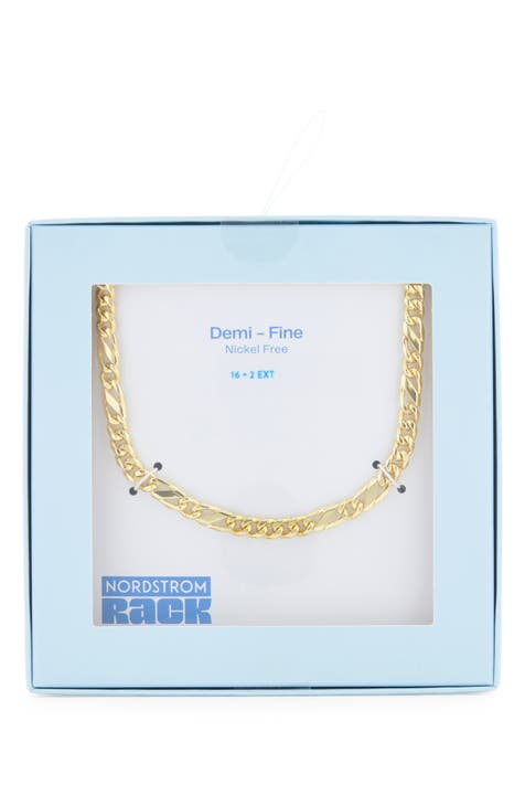 Demi-Fine Diagonal Link Chain Necklace