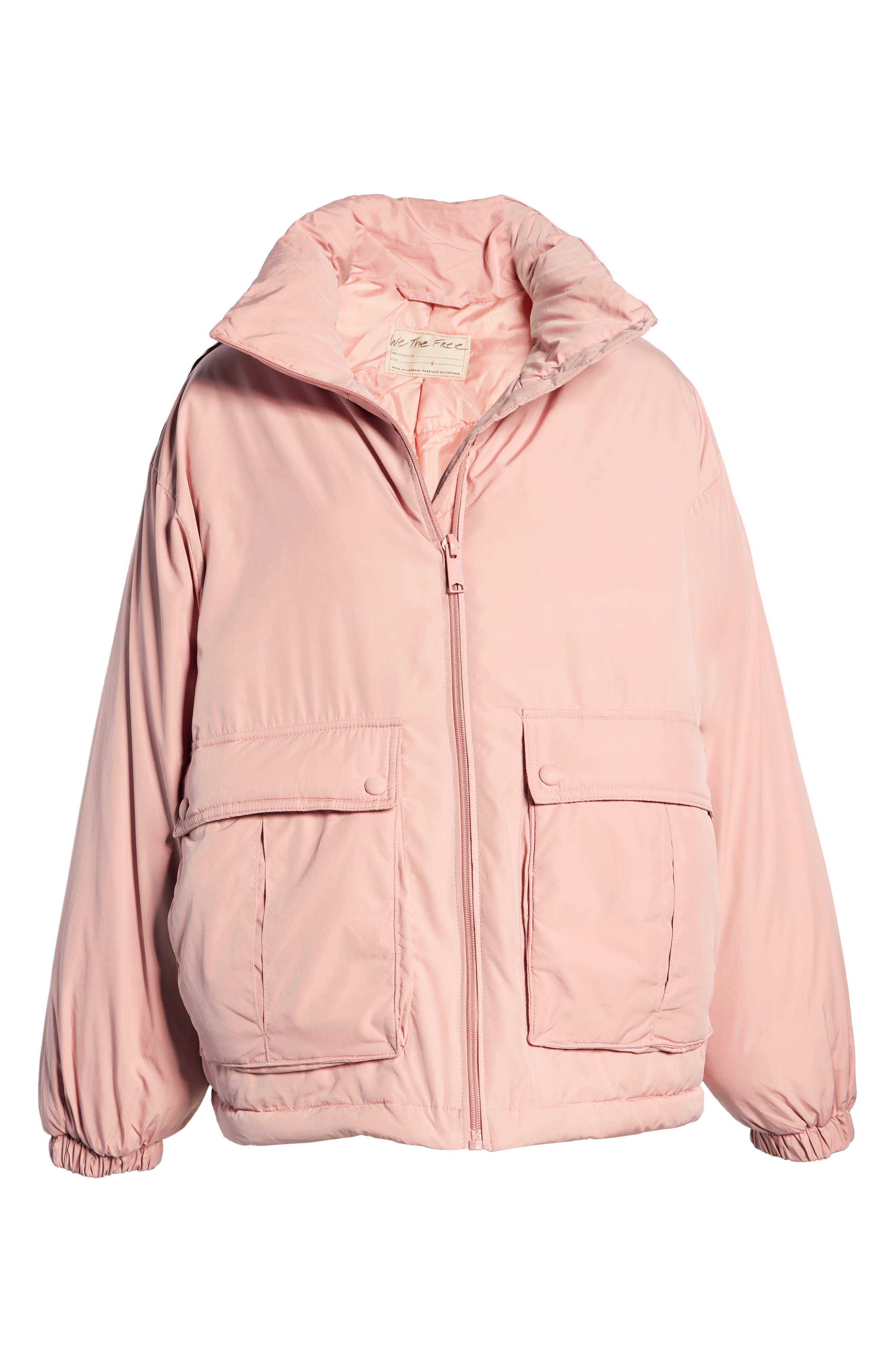 Free People Duvet Bomber deals Jacket Size Medium Pink Puffer