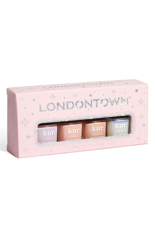 Shop Londontown Illuminating Essentials 4-piece Nail Care Set $56 Value In Pink Multi