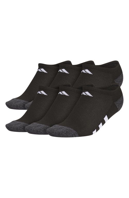 Adidas Originals Adidas Kids' Athletic Cushioned No Show Socks In Black/onix Grey/white