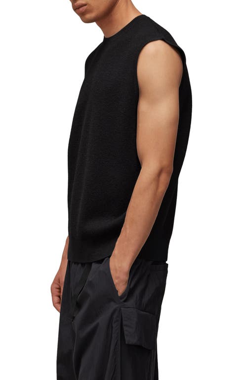 Shop Y-3 3-stripes Wool Blend Sweater Vest In Black