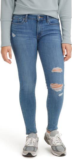 profundo Burlas Tableta Levi's® LEVIS 711 Distressed Skinny Jeans - 30" Inseam | Nordstromrack